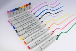 coloured marker pens